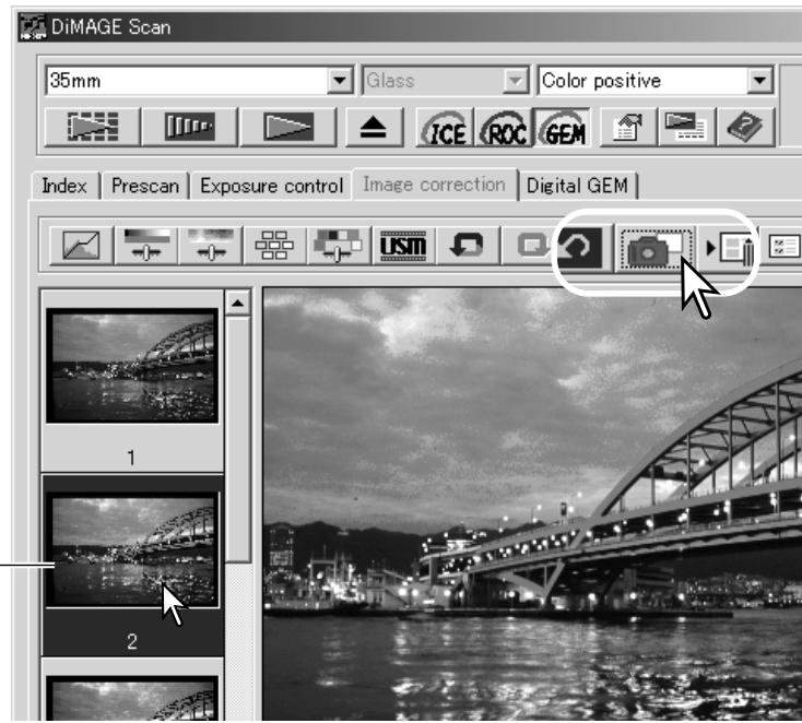 KONICA MINOLTA DIMAGE SCAN 1.1 - Tracking image corrections - Snapshot button - 1
