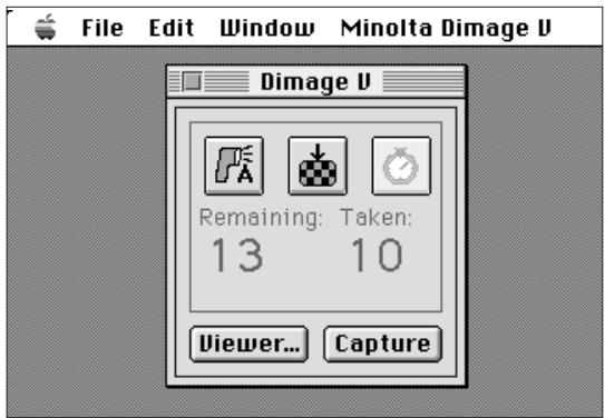 KONICA MINOLTA DIMAGE V SOFTWARE-MAC - OPENING THE DIMÂGE V MAIN PANEL - 1