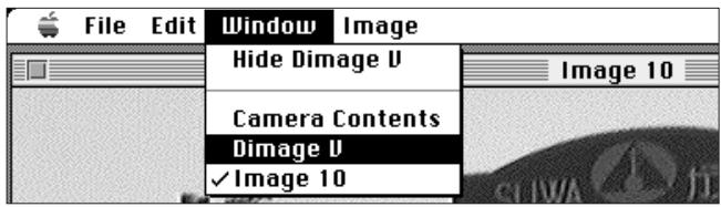 KONICA MINOLTA DIMAGE V SOFTWARE-MAC - OPENING THE DIMÂGE V MAIN PANEL - 2