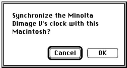 KONICA MINOLTA DIMAGE V SOFTWARE-MAC - Set Clock... - 1