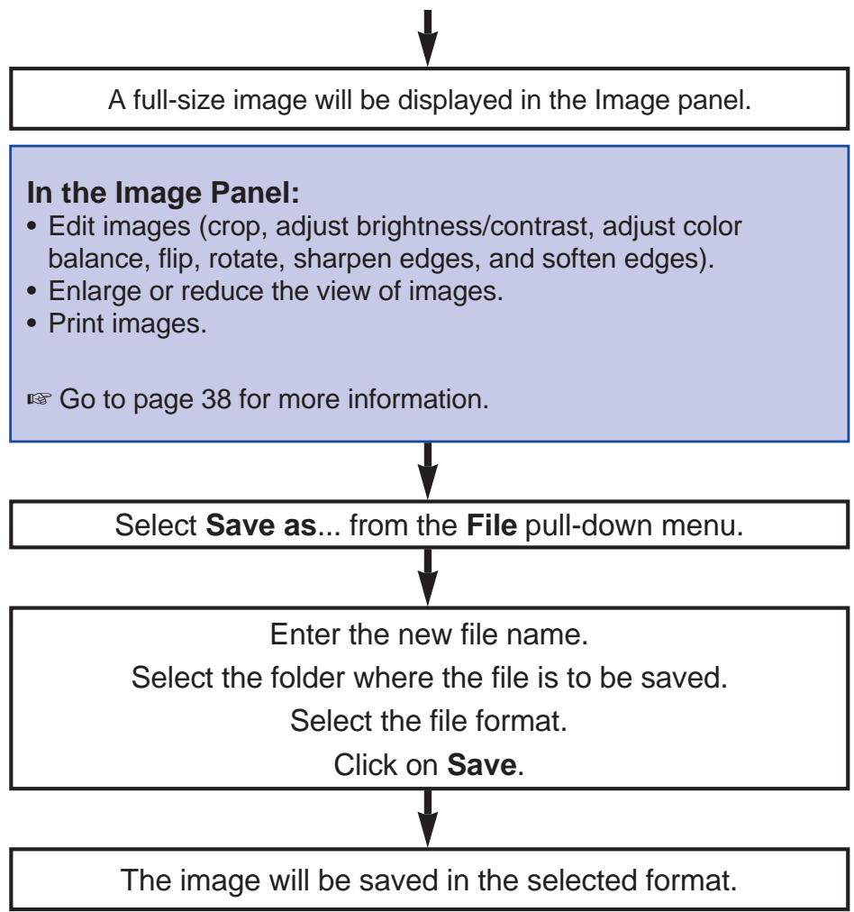 KONICA MINOLTA DIMAGE V SOFTWARE-MAC - In the Viewer Panel: - 1