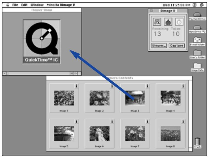 KONICA MINOLTA DIMAGE V SOFTWARE-MAC - DRAG AND DROP - MAKING A TIME LAPSE MOVIE - 5