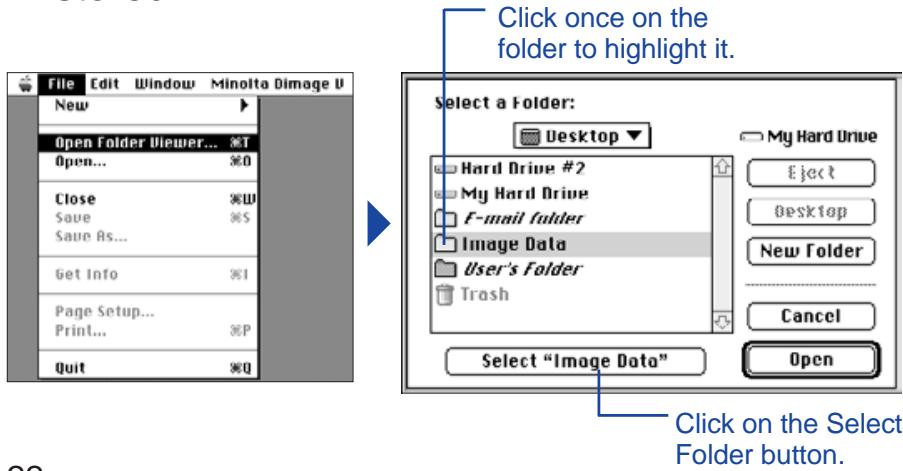 KONICA MINOLTA DIMAGE V SOFTWARE-MAC - To Display Camera Images: - 2