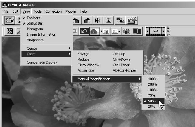 KONICA MINOLTA DIMAGE VIEWER VER2.2 - Menu options - 1
