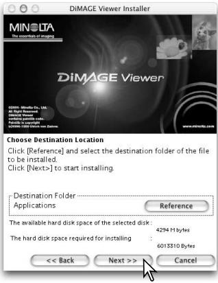 KONICA MINOLTA DIMAGE VIEWER VER2.2 - INSTALLING THE DAMAGE VIEWER - MACINTOSH - 6