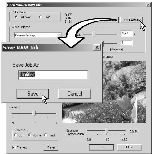 KONICA MINOLTA DIMAGE VIEWER VER2.2 - SAVING RAW JOBS - 1