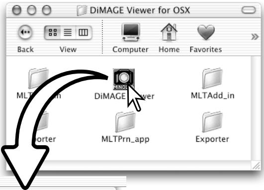 KONICA MINOLTA DIMAGE VIEWER VER2.2 - STARTING UP THE VIEWER - MACINTOSH - 1