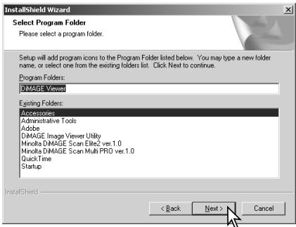 KONICA MINOLTA DIMAGE VIEWER VER2.2 - INSTALLING THE DAMAGE VIEWER - WINDOWS - 5