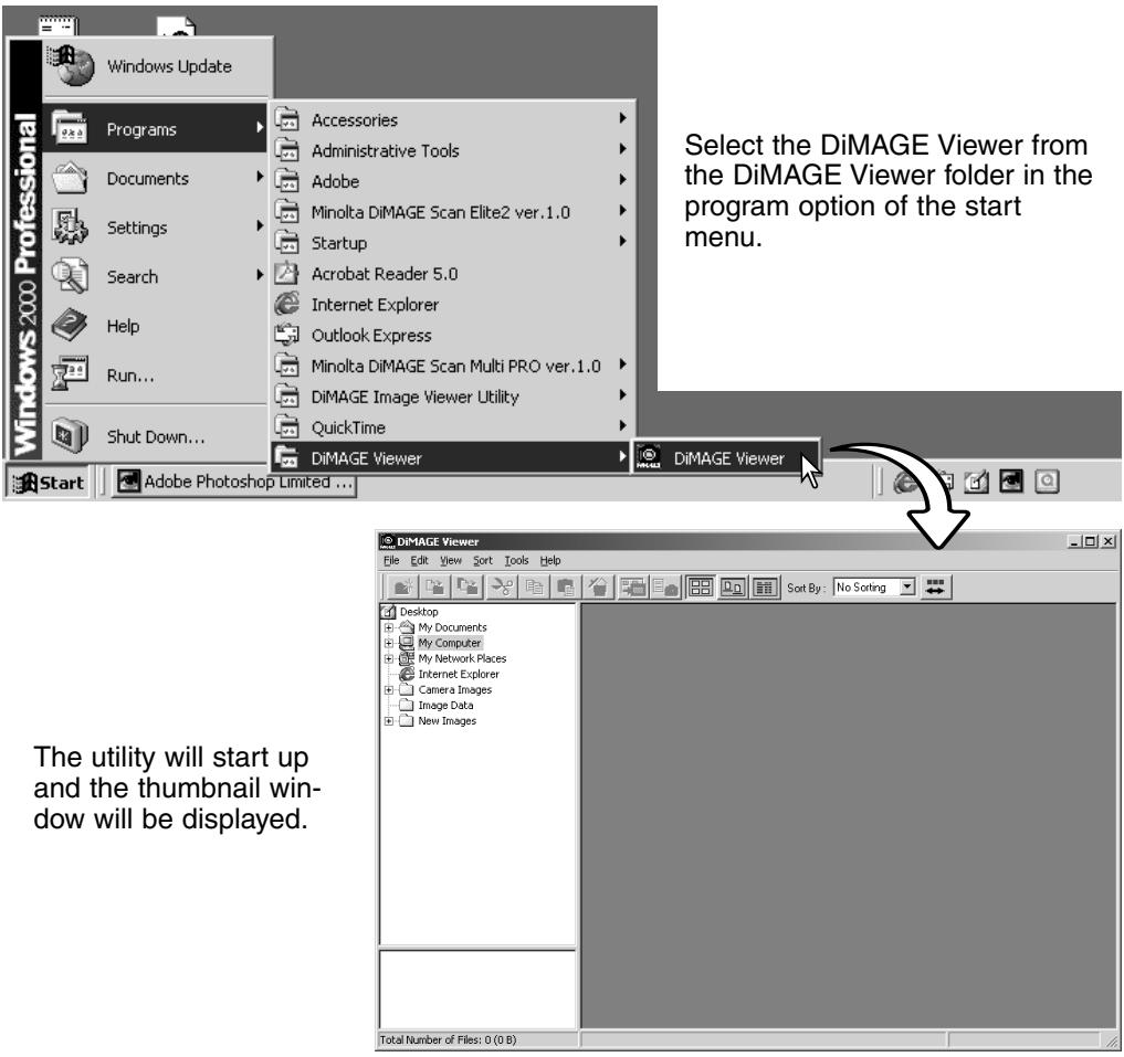 KONICA MINOLTA DIMAGE VIEWER VER2.2 - STARTING UP THE VIEWER - WINDOWS - 1