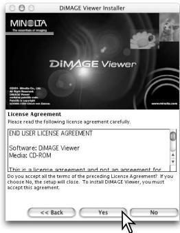 KONICA MINOLTA DIMAGE VIEWER VER2.2 - INSTALLING THE DAMAGE VIEWER - MACINTOSH - 3