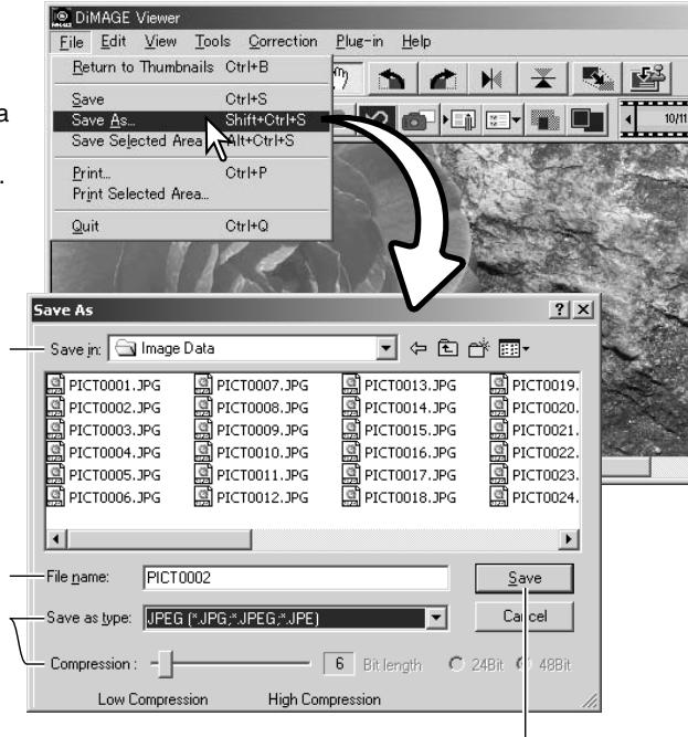 KONICA MINOLTA DIMAGE VIEWER VER2.3 - CHANGING THE IMAGE NAME OR FORMAT - 1
