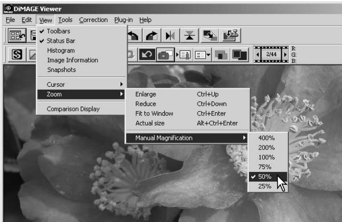 KONICA MINOLTA DIMAGE VIEWER VER2.3 - Menu options - 1