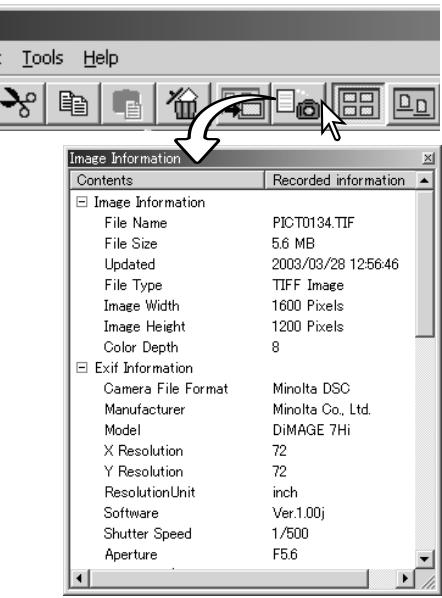 KONICA MINOLTA DIMAGE VIEWER VER2.3 - DISPLAYING AND SAVING IMAGE INFORMATION - 1
