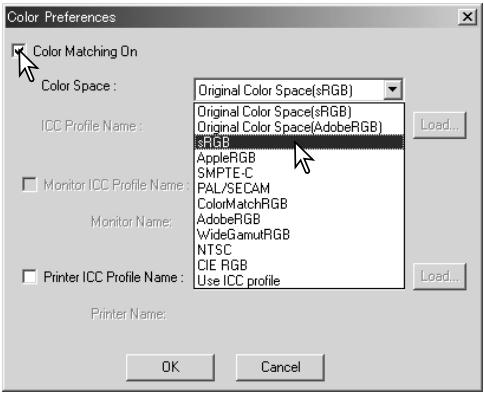 KONICA MINOLTA DIMAGE VIEWER VER2.3 - COLOR MATCHING - COLOR PREFERENCES - 1