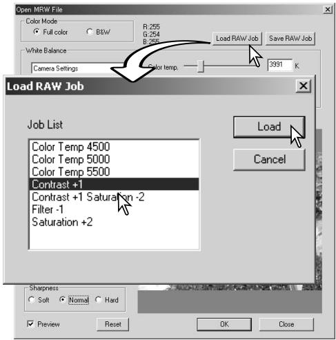 KONICA MINOLTA DIMAGE VIEWER VER2.3 - LOADING RAW JOBS - 1