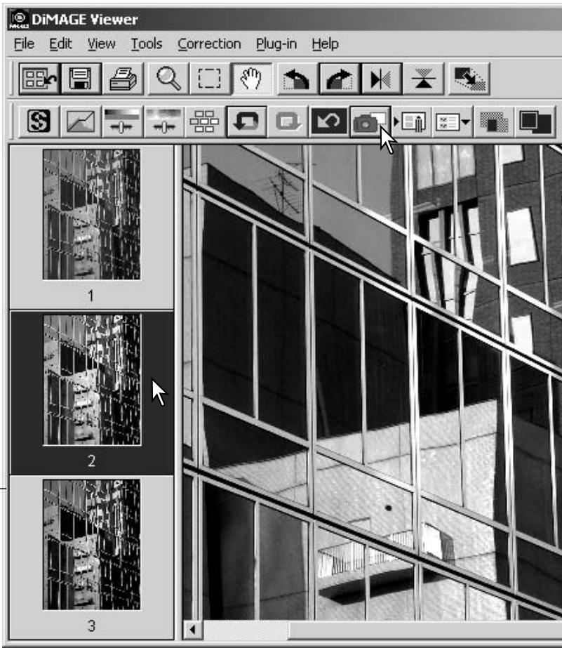 KONICA MINOLTA DIMAGE VIEWER VER2.3 - TRACKING IMAGE CORRECTIONS - SNAPSHOT BUTTON - 2