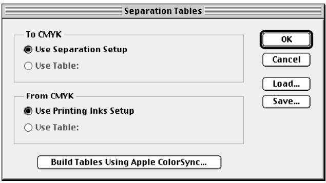 KONICA MINOLTA FIERY X2E FOR CF910 - TO LOAD THE SEPARATION TABLES FOR PHOTOSHOP 4.0: - 1