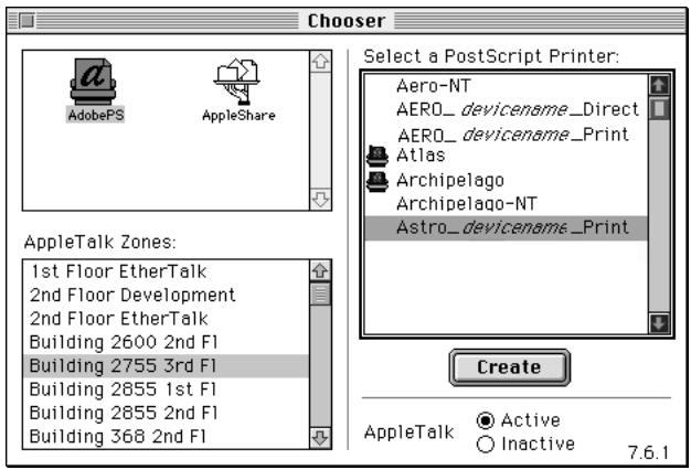 KONICA MINOLTA FIERY X2E FOR CF910 - Setting up the Fiery X2e in the Chooser - 1