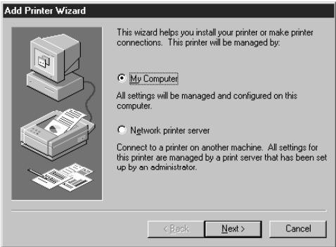 KONICA MINOLTA FIERY X2E FOR CF910 - Setting up PostScript printing with Windows NT 4.0 - 1