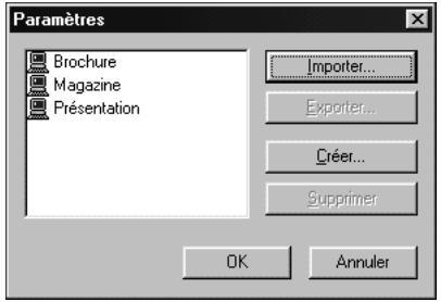 KONICA MINOLTA FIERY X3E FOR CF2001/CF1501 - POUR IMPORTER DES PARAMÉTRES ENREGISTrés : - 2