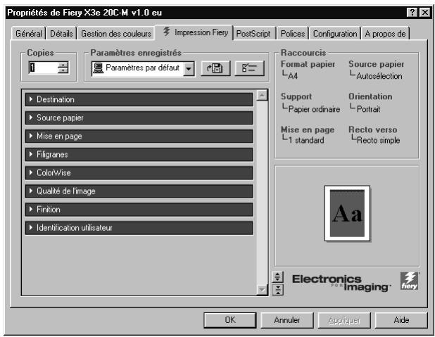 KONICA MINOLTA FIERY X3E FOR CF2001/CF1501 - POUR CRÉER DES PARAMÉTRES ENREGISTRÉS : - 1