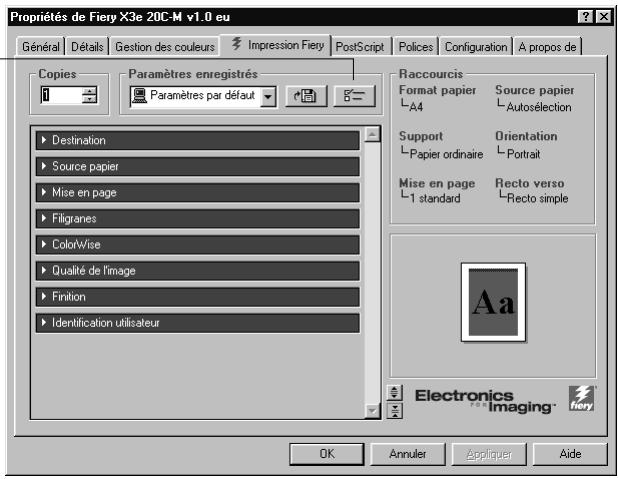KONICA MINOLTA FIERY X3E FOR CF2001/CF1501 - POUR SUPPRIMER DES PARAMÉTRES ENREGISTRÉS : - 1