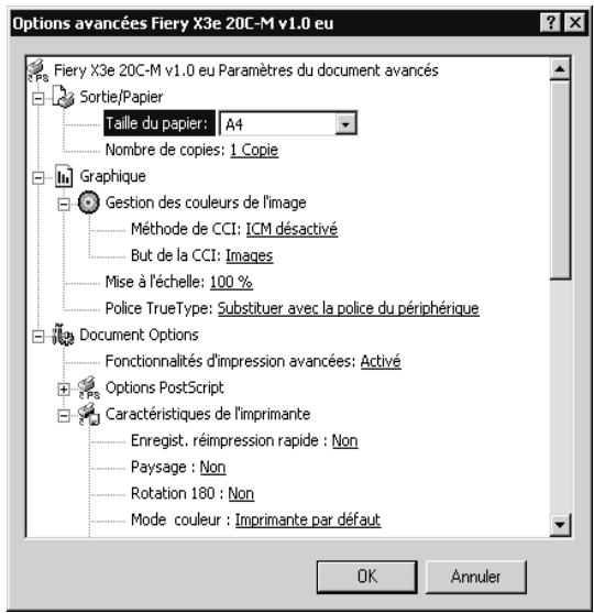 KONICA MINOLTA FIERY X3E FOR CF2001/CF1501 - Assurez-vous que le Fiery X3e est selectionné comme imprimante. - 3