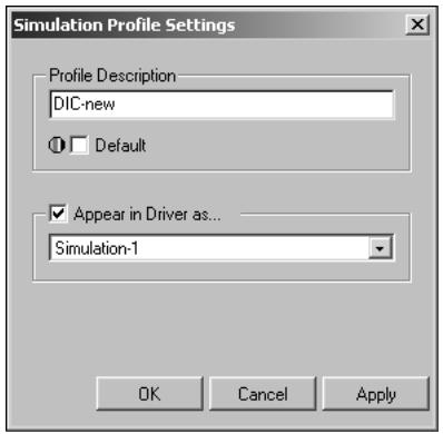 KONICA MINOLTA FIERY X3E FOR CF9001 (VER.2.0) - Select DIC-new in the Simulation list, and click Profile Settings or double-click DIC-new. - 1