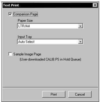 KONICA MINOLTA FIERY X3E FOR CF9001 (VER.2.0) - Click Test Print from the Color Editor window. - 1