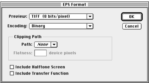 KONICA MINOLTA FIERY X3E FOR CF9001 (VER.2.0) - In the EPS Format dialog box, choose Binary encoding. - 1