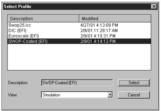 KONICA MINOLTA FIERY X3E FOR CF9001 (VER.2.0) - TO EDIT A SIMULATION PROFILE IN MASTER MODE OR AN OUTPUT PROFILE IN CUSTOM MODE - 1