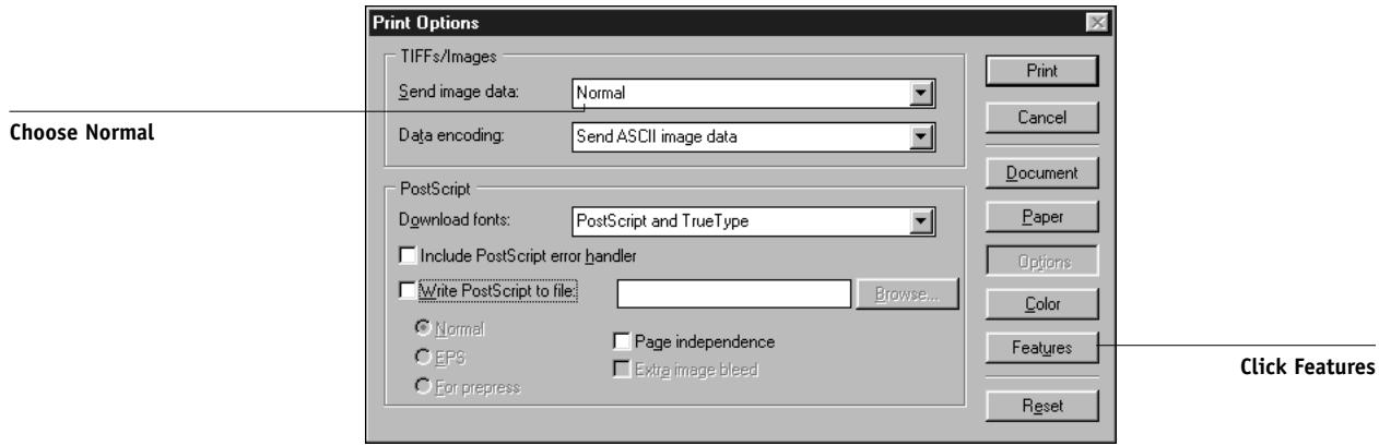 KONICA MINOLTA FIERY X3E FOR CF9001 (VER.2.0) - To Select Print Options in Pagemaker 6.5 - 2