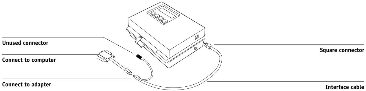 KONICA MINOLTA FIERY X3E FOR CF9001 (VER.2.0) - Attach the connector to the computer. - 1