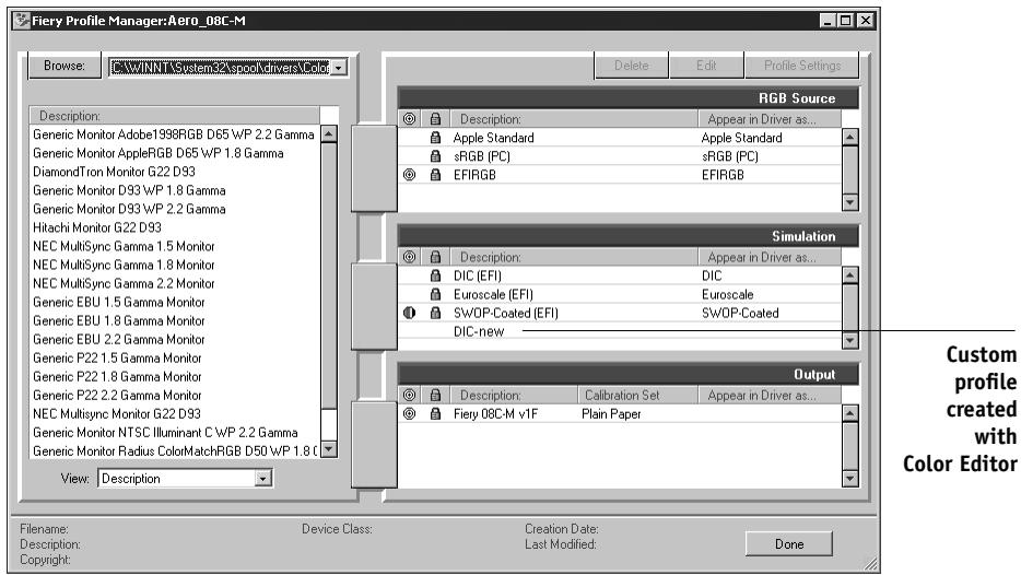 KONICA MINOLTA FIERY X3E FOR CF9001 (VER.2.0) - Start ColorWise Pro Tools and click Profile Manager. - 1