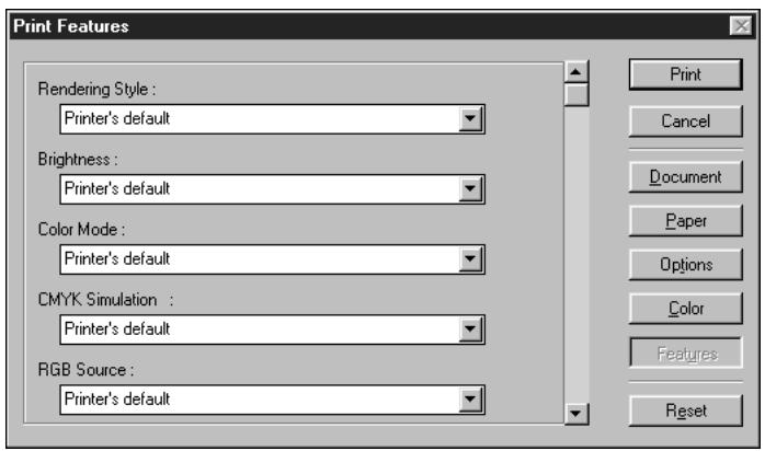 KONICA MINOLTA FIERY X4 FOR CF910 - Selecting options when printing - 2
