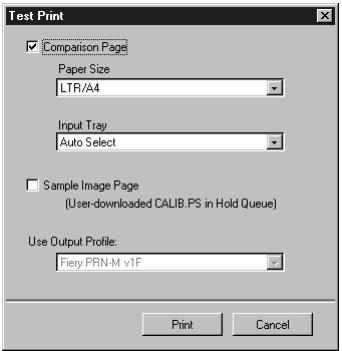 KONICA MINOLTA FIERY X4 FOR CF910 - Click Test Print from the Color Editor window. - 1