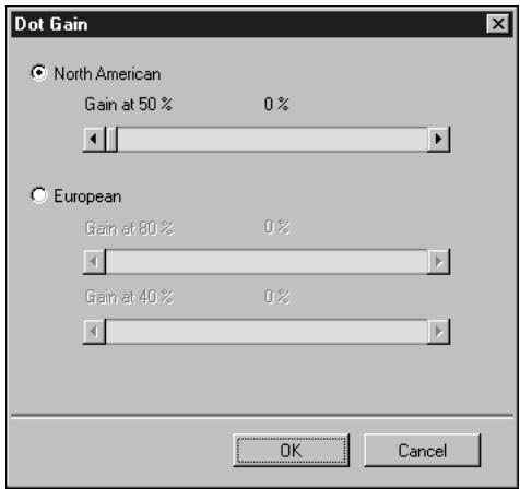 KONICA MINOLTA FIERY X4 FOR CF910 - Click Dot Gain to adjust the dot gain value for simulating press output. - 1