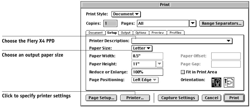 KONICA MINOLTA FIERY X4 FOR CF910 - Selecting options when printing - 1