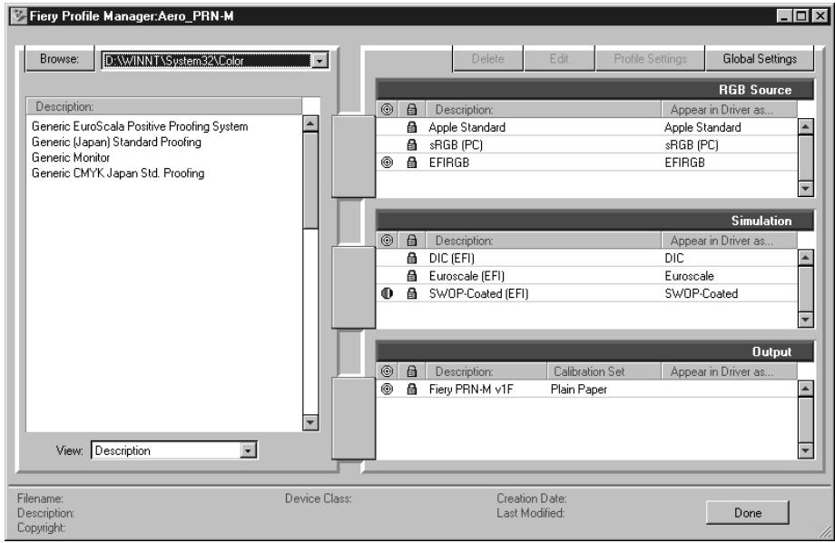 KONICA MINOLTA FIERY X4 FOR CF910 - Launch ColorWise Pro Tools and click Profile Manager. - 1
