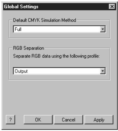 KONICA MINOLTA FIERY X4 FOR CF910 - Choose Full or Quick for the Default CMYK Simulation Method. - 1