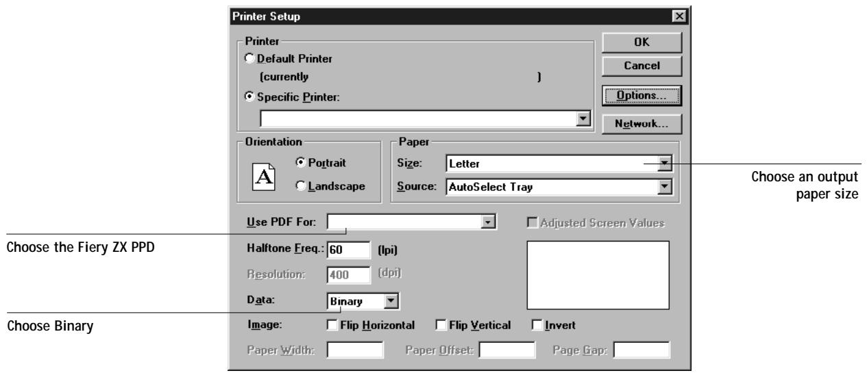KONICA MINOLTA FIERY ZX-2100 FOR CF910 - Selecting options when printing - 1