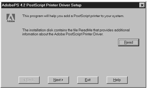 KONICA MINOLTA FIERY ZX-2100 FOR CF910 - Setting up PostScript printing with Windows 95 - 1