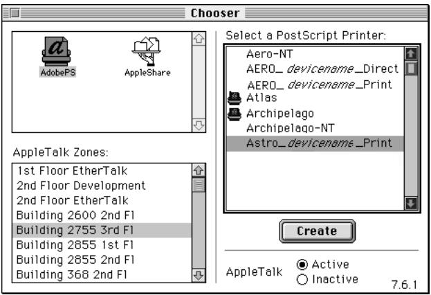 KONICA MINOLTA FIERY ZX-2100 FOR CF910 - TO SET UP THE FIERY ZX IN THE CHOOSER: - 1