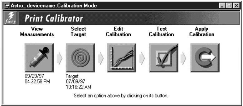 KONICA MINOLTA FIERY ZX-2100 FOR CF910 - The Calibration Mode window - 1