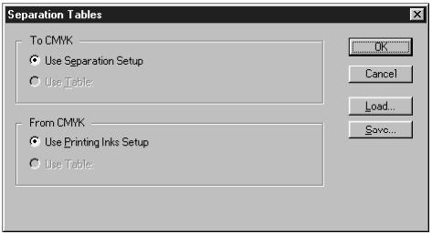 KONICA MINOLTA FIERY ZX-3300 FOR CF910 - TO LOAD THE SEPARATION TABLES FOR PHOTOSHOP 4.0: - 1