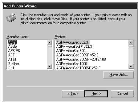 KONICA MINOLTA FIERY ZX-3300 FOR CF910 - Setting up PostScript printing with Windows NT 4.0 - 3