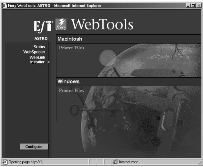 KONICA MINOLTA FIERY ZX-3300 FOR CF910 - Using the Installer WebTool - 1