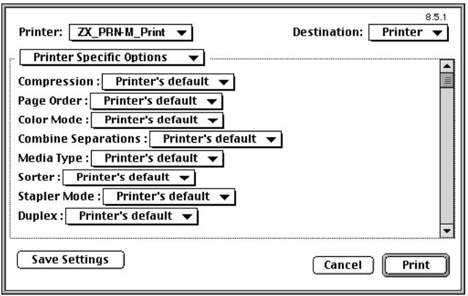 KONICA MINOLTA FIERY ZX-3300 FOR CF910 - Setting print options and printing from Mac OS computers - 2