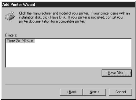 KONICA MINOLTA FIERY ZX-3300 FOR CF910 - Setting up PostScript printing with Windows NT 4.0 - 6