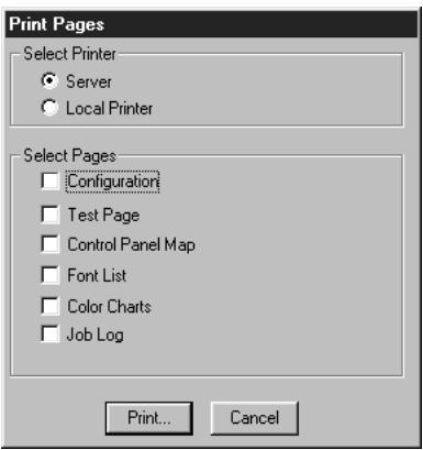KONICA MINOLTA FIERY ZX-3300 FOR CF910 - TO PRINT SERVER INFORMATION PAGES: - 1